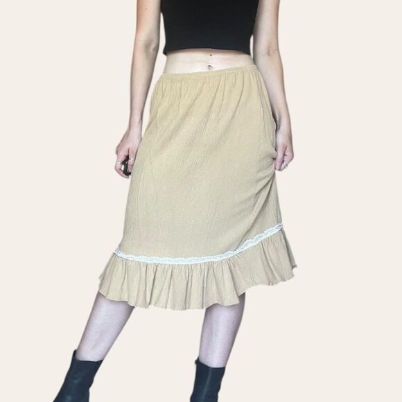 American Vintage Dresses & Skirts - Y2k vintage boho cottagecore midi skirt Large